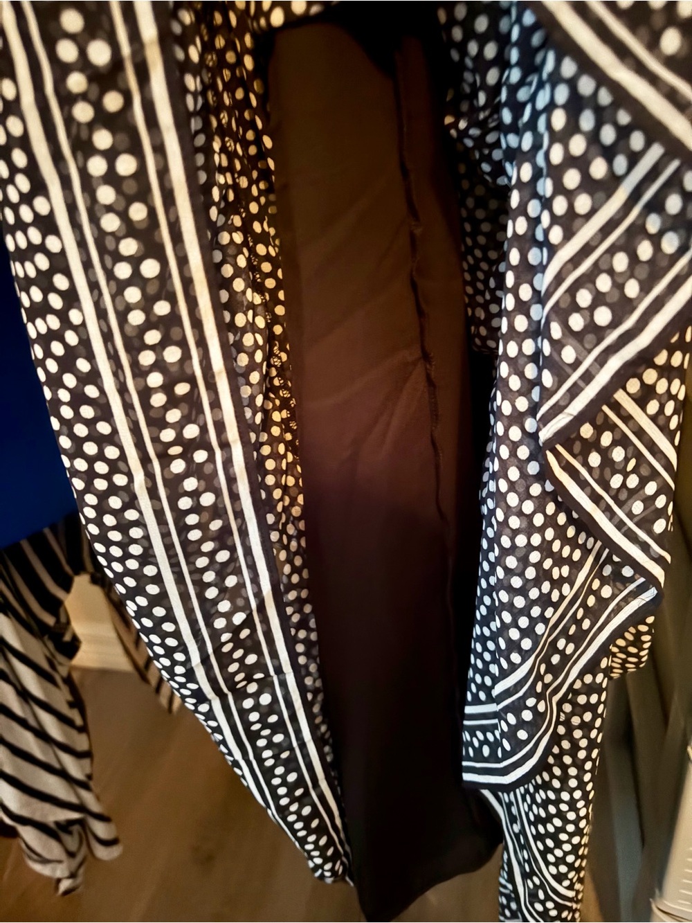 Max Studio Black and White Polka Dot Maxi Dress - Picture 5 of 6